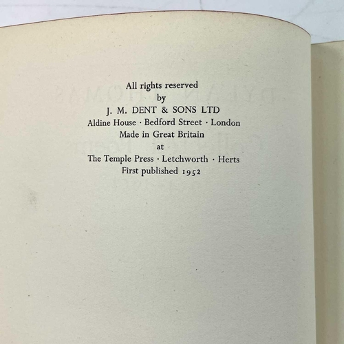 317 - Six works by and about Dylan Thomas. 'Under Milk Wood', reprint, unclipped DJ, original cloth, J.M.D... 