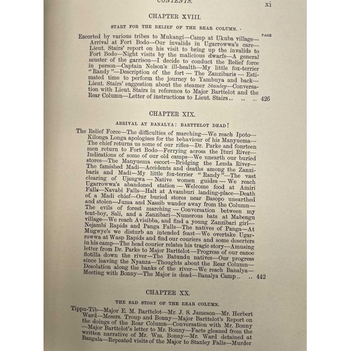 318 - HENRY M. STANLEY. 'In Darkest Africa'. Vol I of II, contemporary half leather, rubbed and bumped wit... 