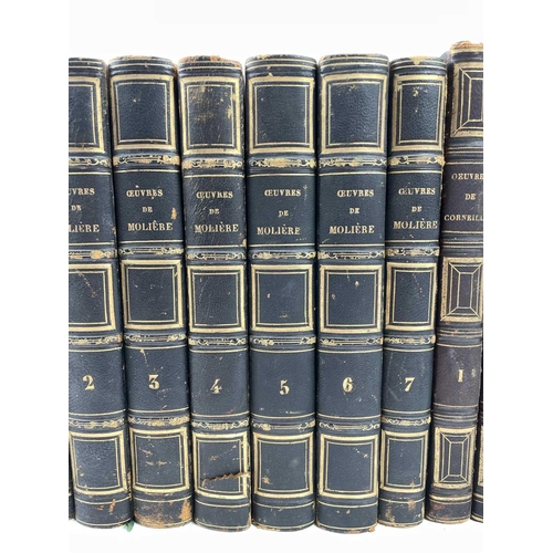 323 - Bindings and French literature. MOLIERE (Jean-Baptiste Poquelin). 'Oeuvres De Moliere,' seven vols, ... 