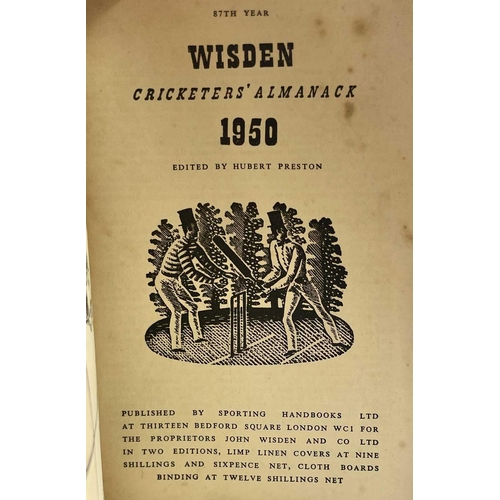 325 - WISDEN. Twenty of the cricketer's almanack. 1950, 1960, 1961, 1962, 1963, 1964, 1965, 1966, 1968, 19... 