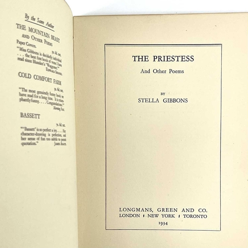 326 - STELLA GIBBONS. 'The Priestess and Other Poems'. First edition, card wraps, small library stamp, Lon... 