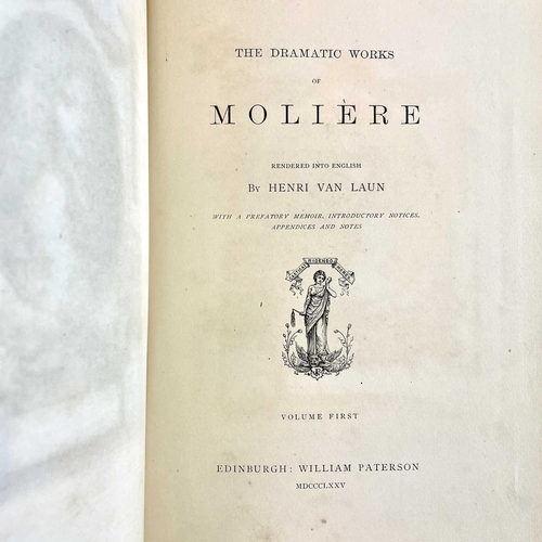 335 - MOLIERE. 'The Dramatic Works of....,' by Henri Van Laun, Six volumes, large paper edition, proof etc... 