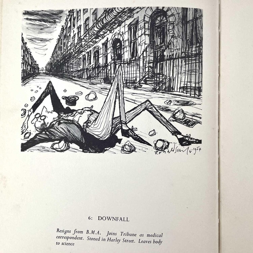 337 - RONALD SEARLE Illustrations. 'The Rake's Progress,' second impression before publication, ink owner ... 