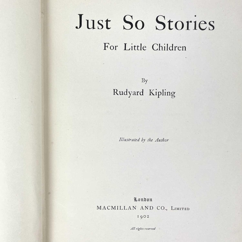 338 - Rudyard Kipling's 'Just So Stories', 2nd impression, bright original decorative cloth, rubbed ends o... 