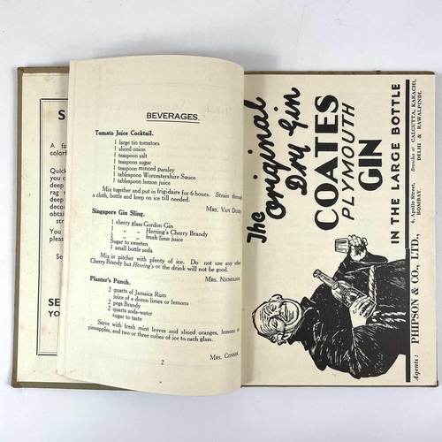 344 - 'Favourite Recipes used by American Women's Club of Bombay', Original pictorial publishers boards, a... 