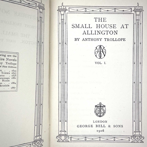 350 - THE BARSETSHIRE NOVELS By Anthony Trollope THE BARSETSHIRE NOVELS By Anthony Trollope (1906) The Yor... 