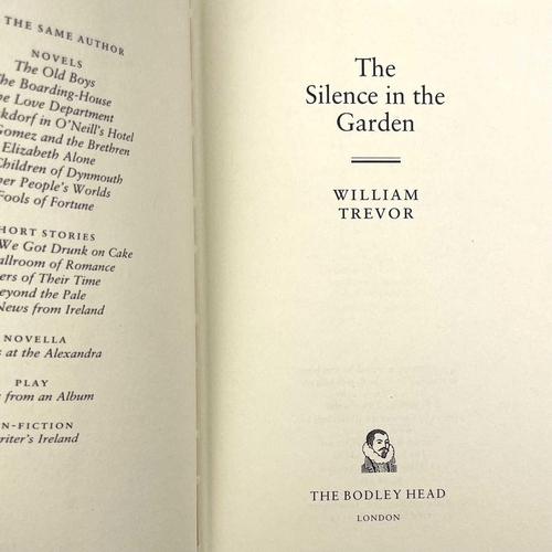 358 - William TREVOR THE SILENCE IN THE GARDEN (1988) By William Trevor. The Bodley Head. Together with TW... 