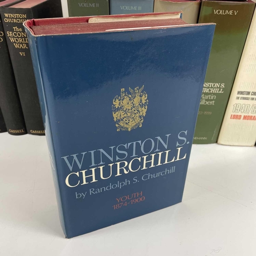 362 - WINSTON CHURCHILL. Sixteen books. Including the Heinemann series and 'The Second World' published by... 