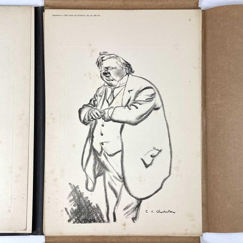 366 - Sir DAVID LOW. 'Caricatures by Low - New Statesman and Nation,' Original cloth, loose leaved caricat... 