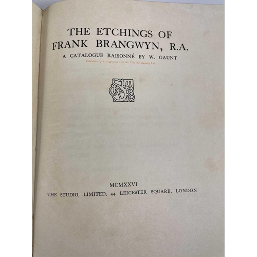 367 - FRANK BRANGWYN. 'The Etchings of.....' Limited edition, 47/125, original cloth with bevelled edges a... 