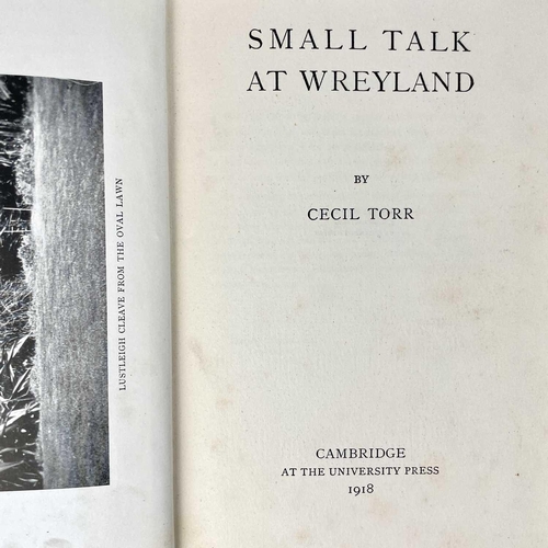 37 - CECIL TORR Small Talk at Wreyland, 1918 together with the second and third series and G.H. DOBLE The... 