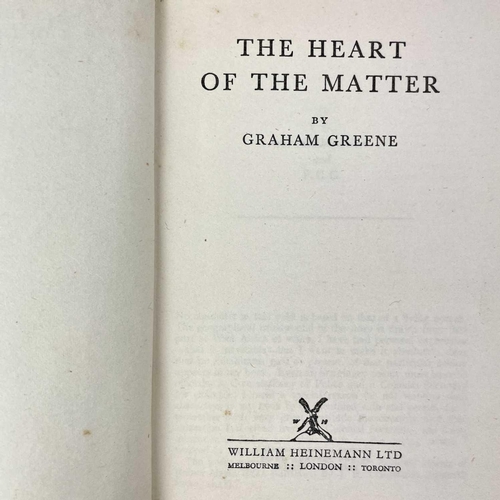 373 - Three Graham Green first editions. 'The Heart of the Matter', first edition, original cloth, heavy s... 