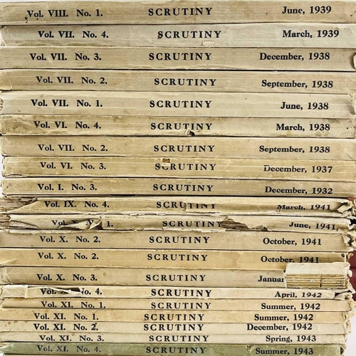 377 - 'Scrutiny, Quarterly Review'. Fifty-five in original thin card wraps from years 1932 to 1953, genera... 