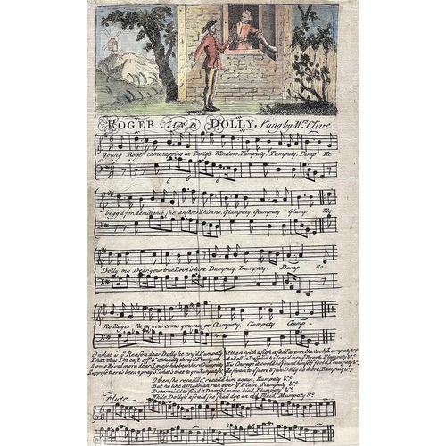 414 - Engraved Sheet Music. after ARCANGELO CORELLI (1653-1713). 'In Praise of Bacchus,' hand coloured son... 