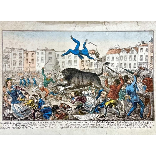 417 - Collection of satirical etchings WILLIAM HEATH. 'An Election Ball,' hand coloured satirical etching,... 