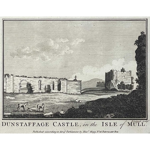 444 - HEBRIDEAN INTEREST. Six copper engravings of various castles. Dunstaffage Castle, Duntuilm Castle (2... 