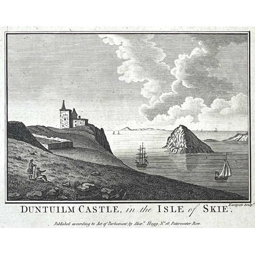 444 - HEBRIDEAN INTEREST. Six copper engravings of various castles. Dunstaffage Castle, Duntuilm Castle (2... 