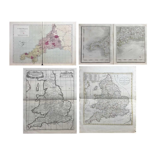 445 - ROBERT MORDEN. 'Britannia Saxonica'. Steel engraved map, circa 18th century, 42.5 x 38.5cm, vg; 'An ... 