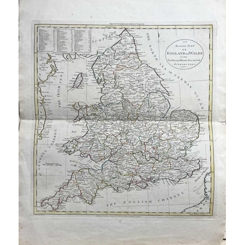 445 - ROBERT MORDEN. 'Britannia Saxonica'. Steel engraved map, circa 18th century, 42.5 x 38.5cm, vg; 'An ... 