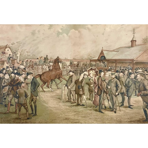 450 - Vanity Fair. 'Newmarket- Tattersalls,' 1887. Coloured engraving, toning, framed and glazed, frame 45... 