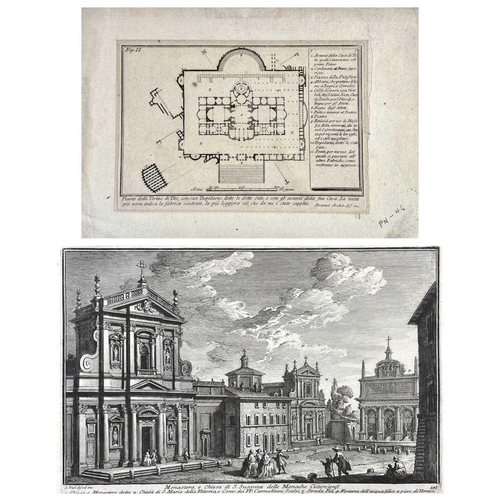 455 - Guiseppe Vasi and Piranesi engravings. 'Monastero, e chiesa di S. Susanna delle Monache Cisterciensi... 