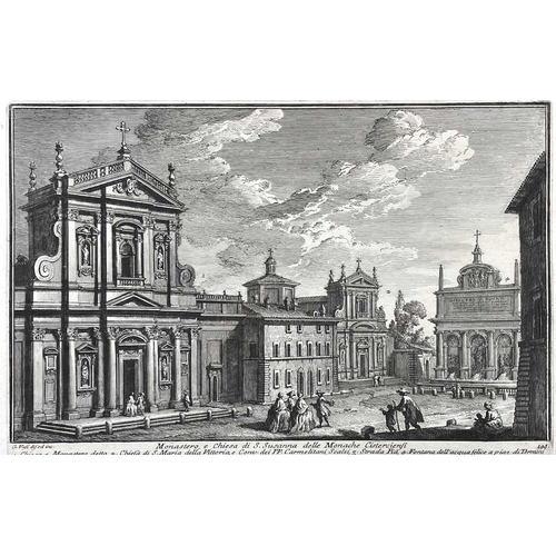 455 - Guiseppe Vasi and Piranesi engravings. 'Monastero, e chiesa di S. Susanna delle Monache Cisterciensi... 