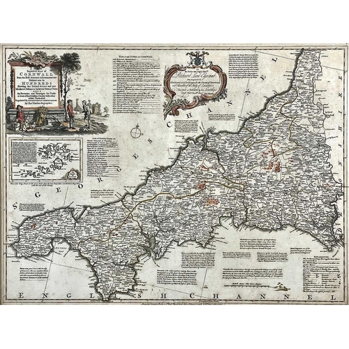 457 - THOMAS KITCHIN ( (1718-84). A New Improved Map of Cornwall,' 'from the Best Surveys and Intelligenci... 