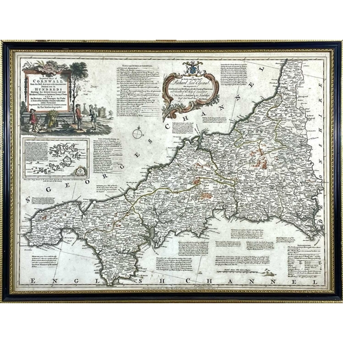 457 - THOMAS KITCHIN ( (1718-84). A New Improved Map of Cornwall,' 'from the Best Surveys and Intelligenci... 