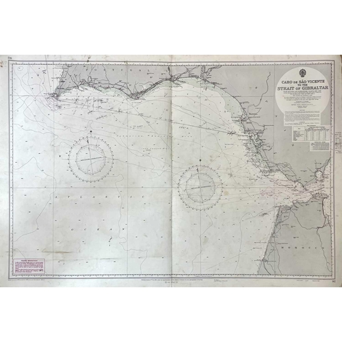 461 - Sea Charts. 'Eastern North Atlantic Ocean including the Azores,' chart folio 19, Hydrographic Depart... 