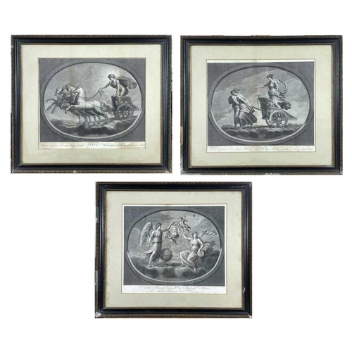 463 - Three mid 18th century framed engravings. after Carlo Lasinio, 'A Heavenly Scene,' b+w engraving, so... 