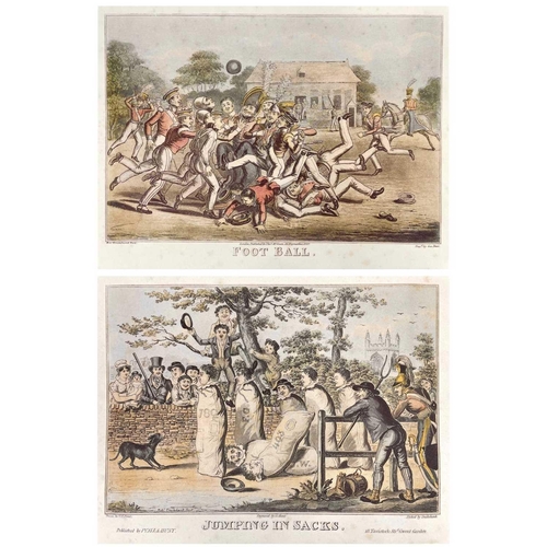 465 - After Robert Cruickshank. 'Football', Hand coloured aquatint, engraved by George Hunt, published Tho... 