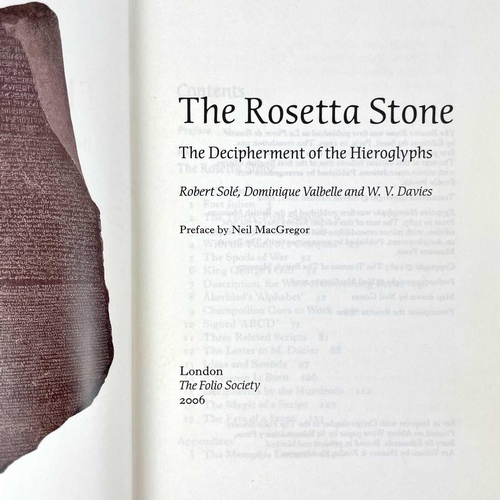 506 - The Folio Society. The Rosetta Stone together with seventeen other Folio books, each in their own ca... 