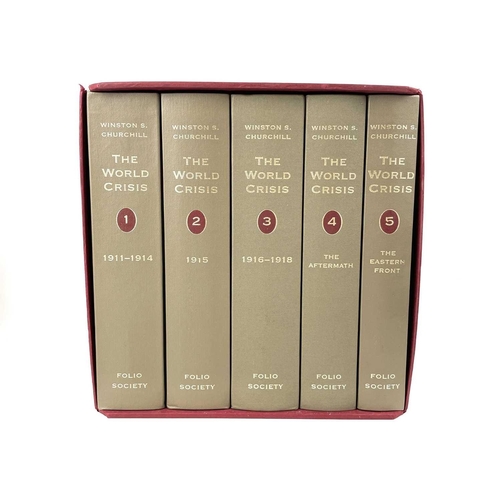 508 - The Folio Society. Winston Churchill - Marlborough His Life and Times, four book set in original sle... 