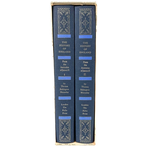 508 - The Folio Society. Winston Churchill - Marlborough His Life and Times, four book set in original sle... 