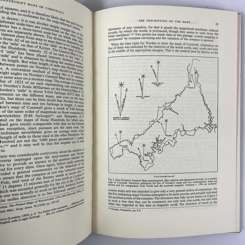 51 - JOHN NORDEN. 'John Norden's Manuscript Maps of Cornwall and its Nine Hundreds'. Facsimile, cloth boa... 