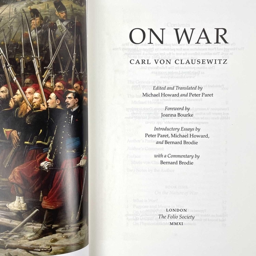 520 - The Folio Society. Carl Von Clausewitz, On War; together with nineteen other Folio books each in the... 