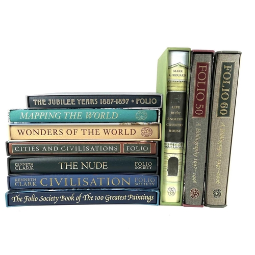 521 - The Folio Society. The Folio Society Book of The 100 Greatest Paintings; together with nine other Fo... 