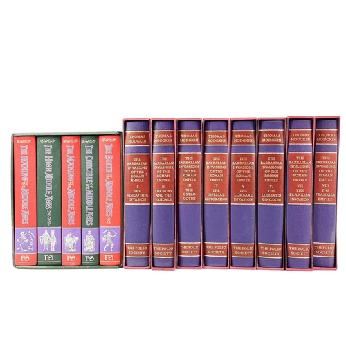 523 - The Folio Society. The Story of the Middle Ages, five book set in original cardboard sleeve, togethe... 