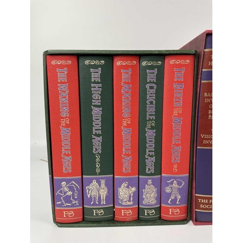 523 - The Folio Society. The Story of the Middle Ages, five book set in original cardboard sleeve, togethe... 