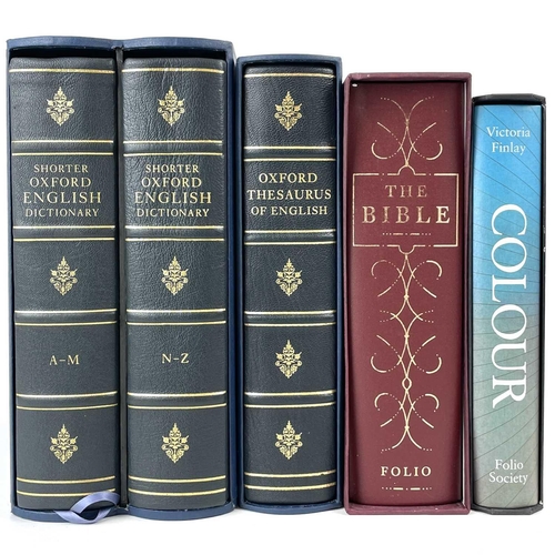 524 - The Folio Society. Oxford English Dictionary, the book set, each with their own cardboard sleeve; to... 