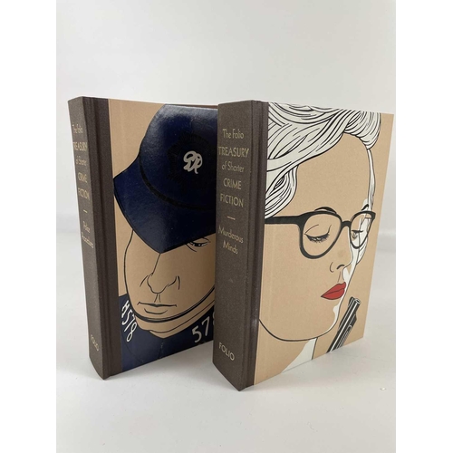 528 - The Folio Society. The Folio Treasury of Shorter Crime Fiction, four books with a cardboard sleeve, ... 