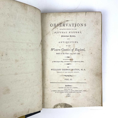 53 - WILLIAM GEORGE MATON. 'Observations....Western Counties of England,' 'Observations Relative Chiefly ... 