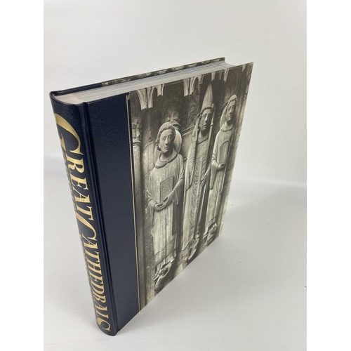 549 - The Folio Society. The Cathedrals of England. Three volumes, each with pictorial cardboard sleeve, t... 