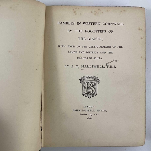 55A - Seven 19th century books on Cornwall. C. TRELAWNY COLLINS. 'Peranzabuloe, The Lost Church Found....,... 