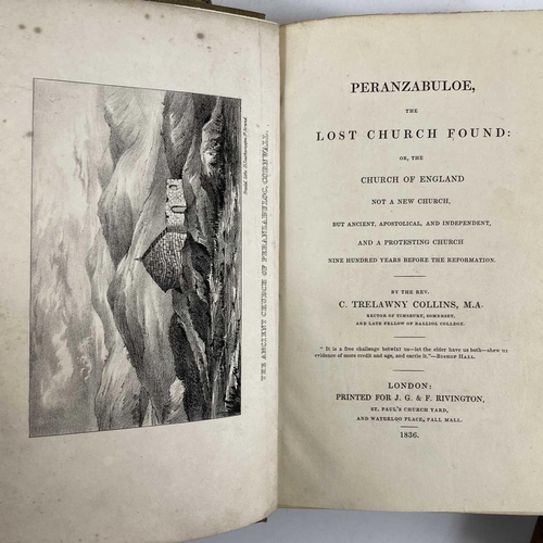 55A - Seven 19th century books on Cornwall. C. TRELAWNY COLLINS. 'Peranzabuloe, The Lost Church Found....,... 