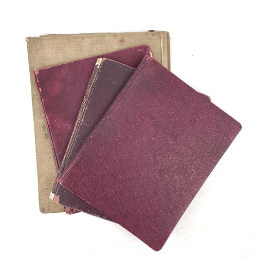 55 - Five late 19th century sketchbooks. A mix of watercolour, charcoal and graphite, the artist having a... 