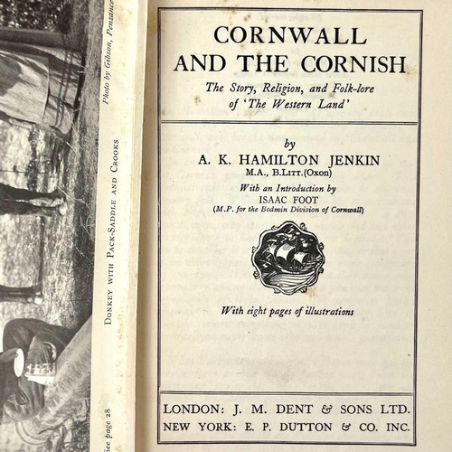 63 - A. K. HAMILTON JENKIN. 'Cornwall and its People,' Reprint, original cloth, clipped dj, J. M. Dent & ... 