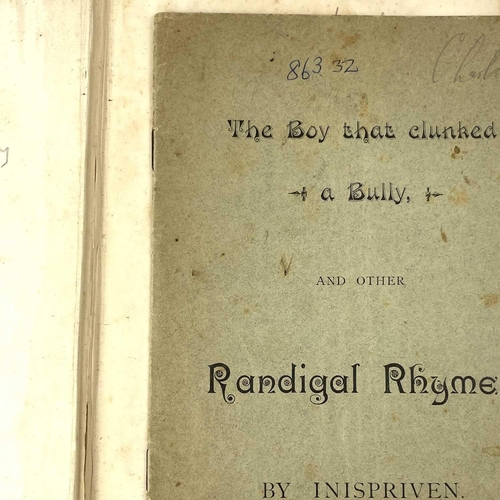 67 - CHARLES LEE. Eleven books by Lee and a Cornish Glossary Extensively annotated by Lee. 'Randigal Rhym... 