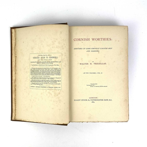 74 - WALTER H. TREGELLAS. 'Cornish Worthies: Sketches of Some Eminent Cornish Men and Families,' Two volu... 