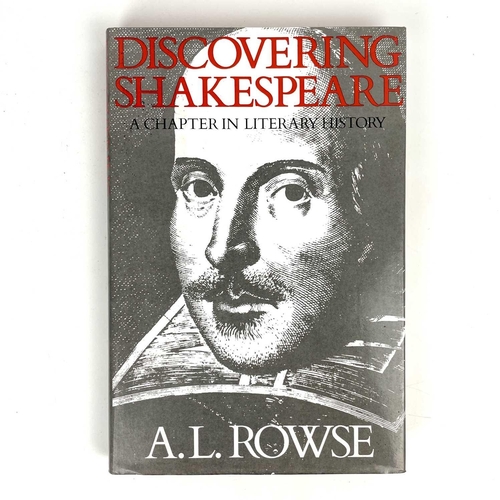 8 - Signed A. L. Rowse A. L. ROWSE. 'Discovering Shakespeare: A Chapter in Literary History,' signed, fi... 